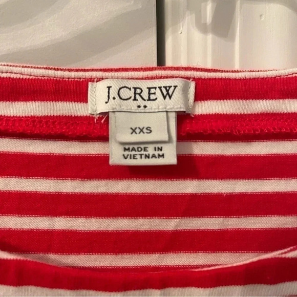 J Crew Factory red and white striped t-shirt dress. XXS. 100% cotton. - Picture 4 of 6